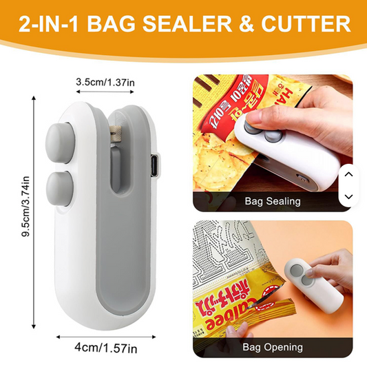 Sellador y cortador de fundas 2 en 1