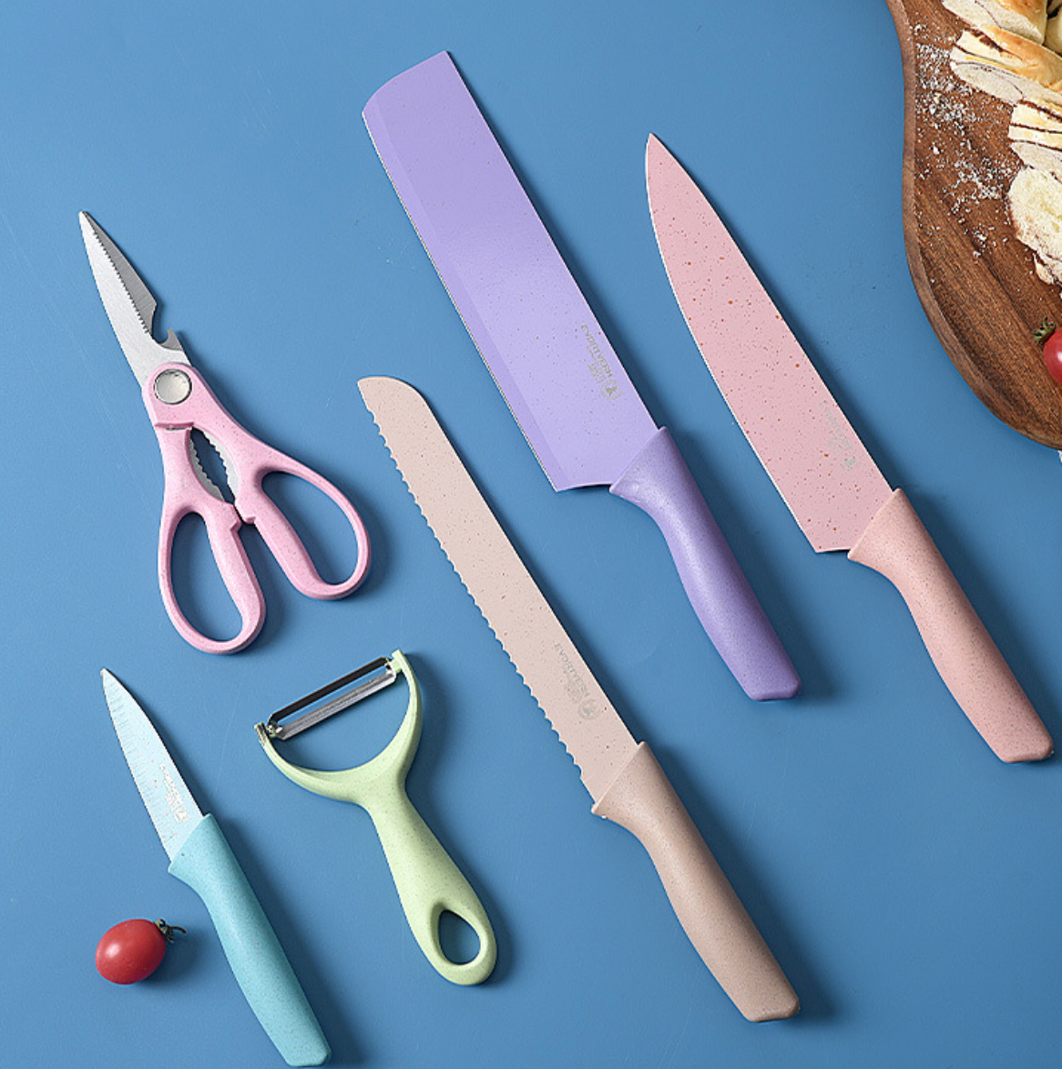 Set de Cuchillos de Cocina multicolor