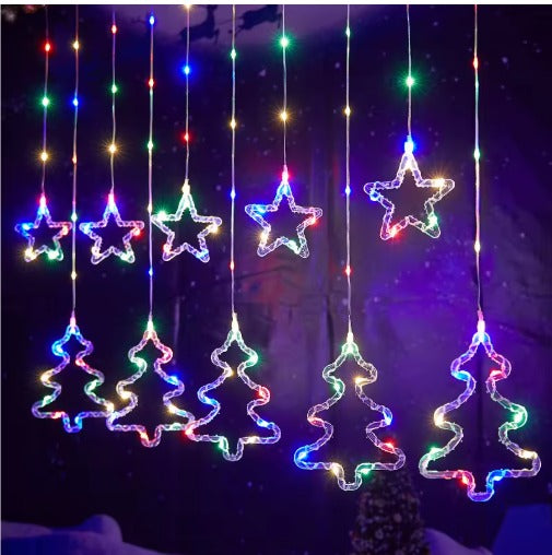 Luz Navidad Cascada Estrella y Arbol