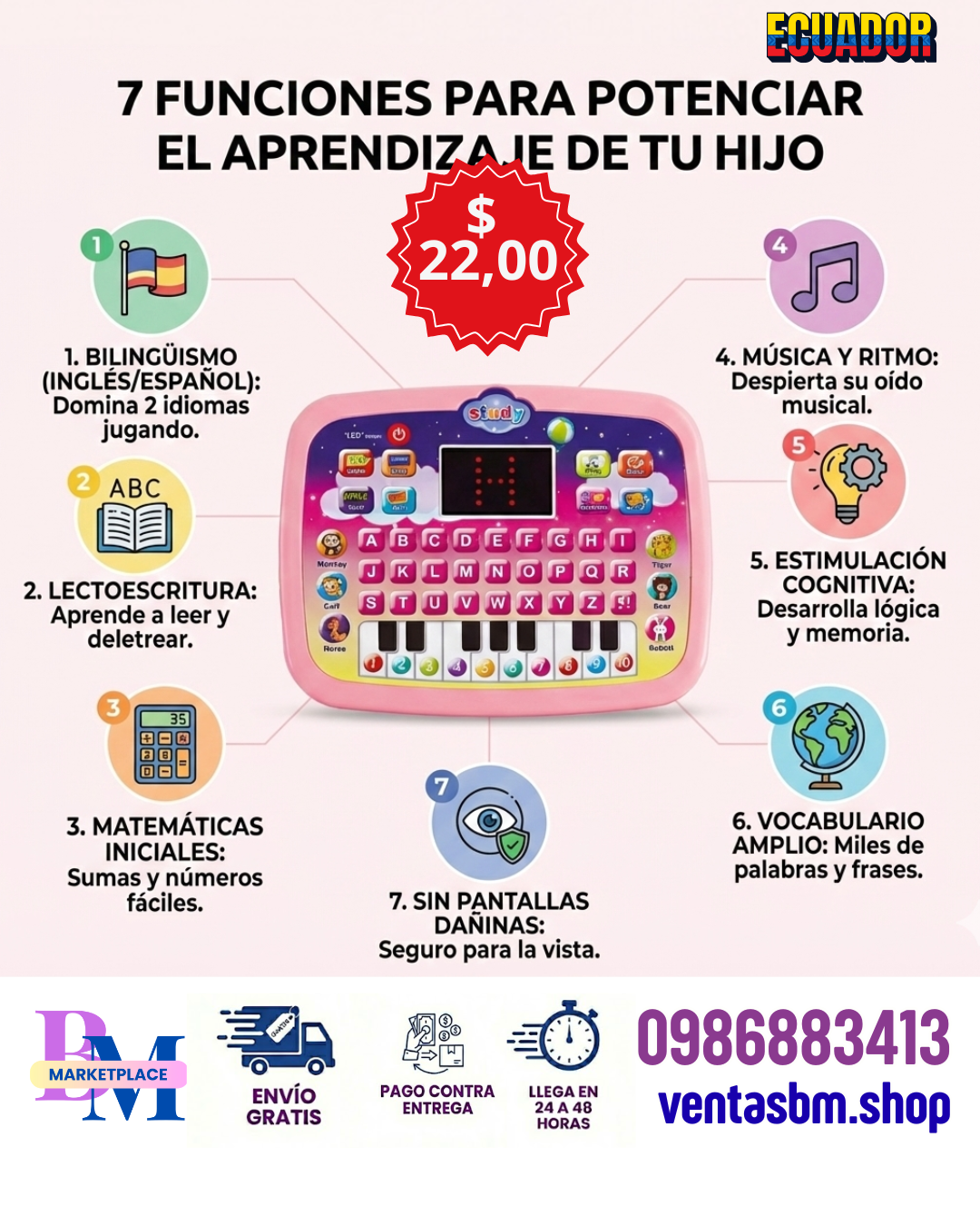 Tablet educativo para niños