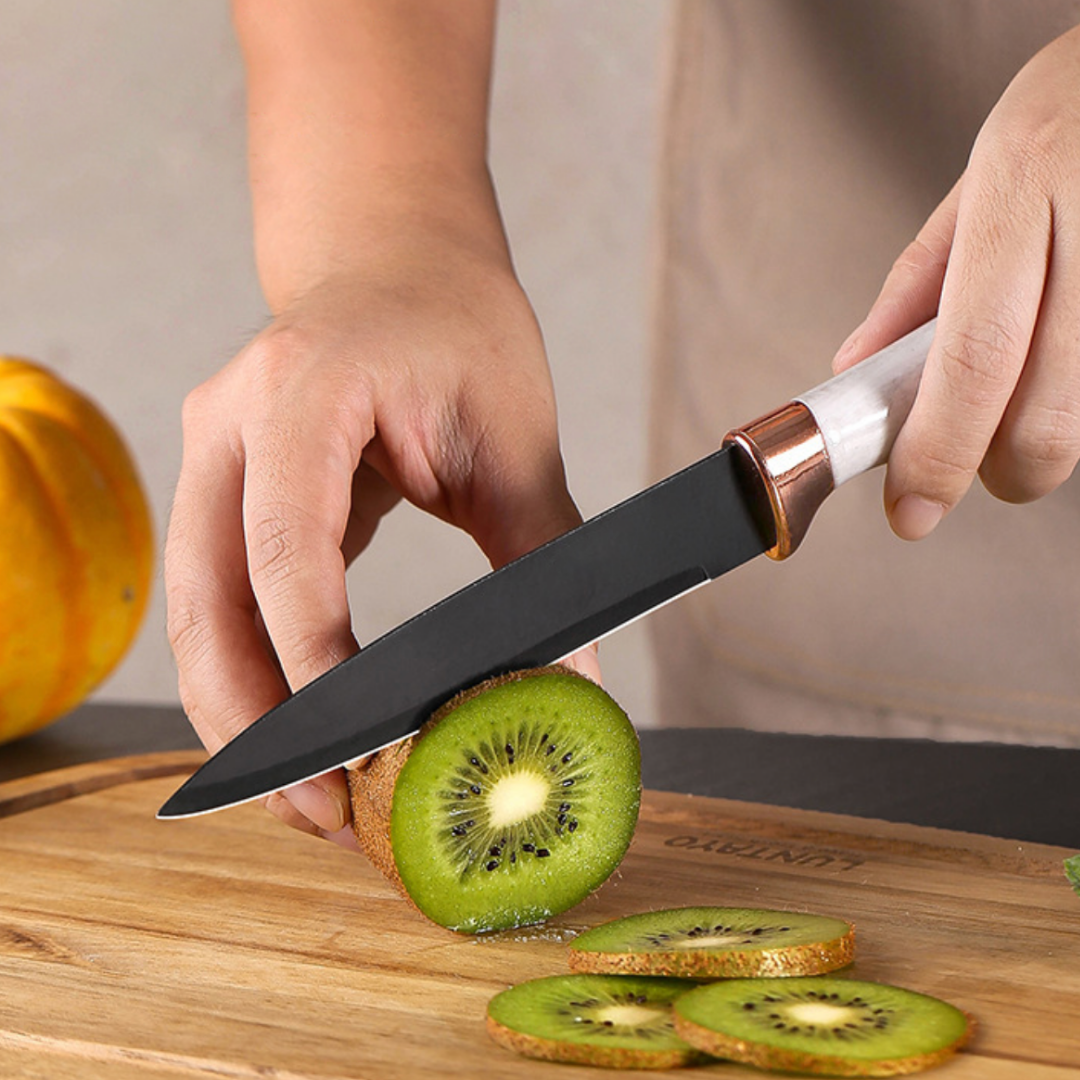 Set de Cuchillos Mármoleados 7 Piezas