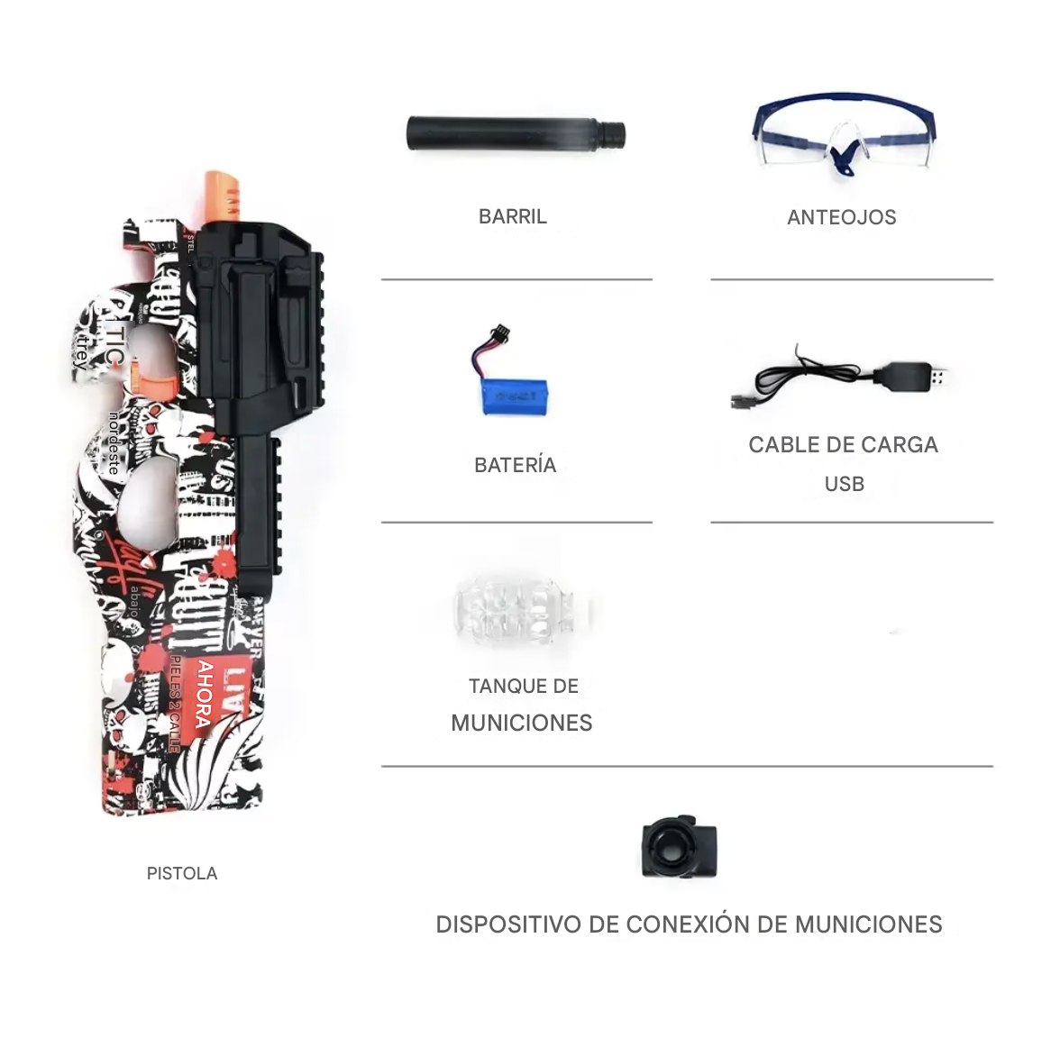 Rifle de Bolas de Gel