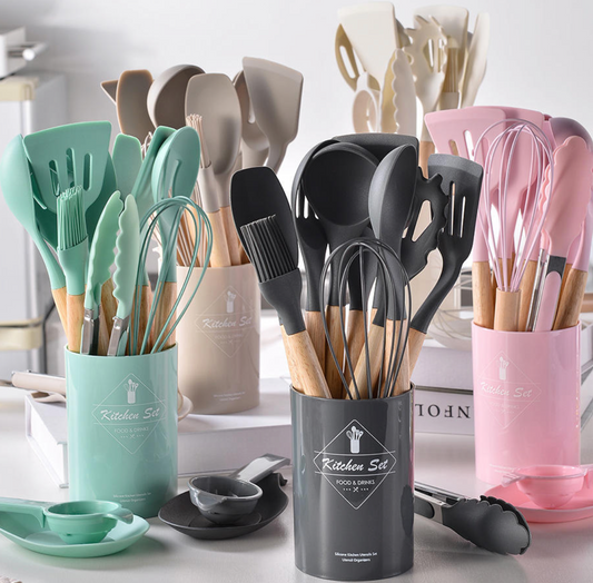 Set de Utensilios de Silicona