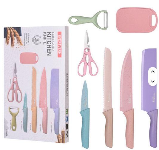 Set de Cuchillos de Cocina multicolor