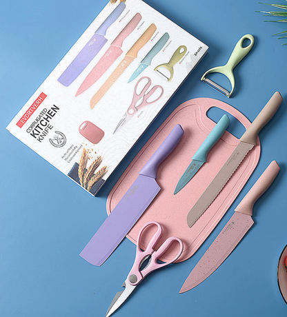 Set de Cuchillos de Cocina multicolor