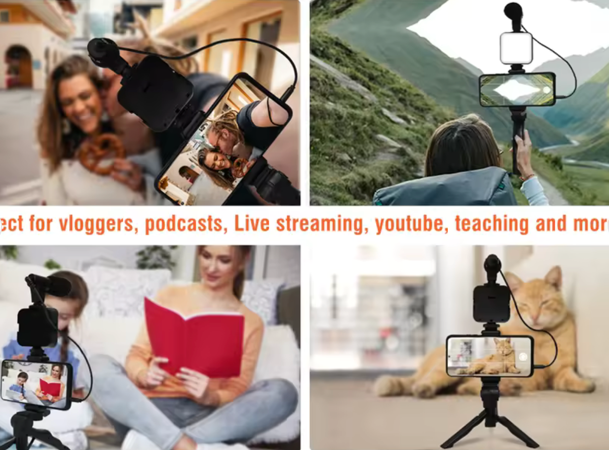 Kit 3 en 1 para grabar contenido