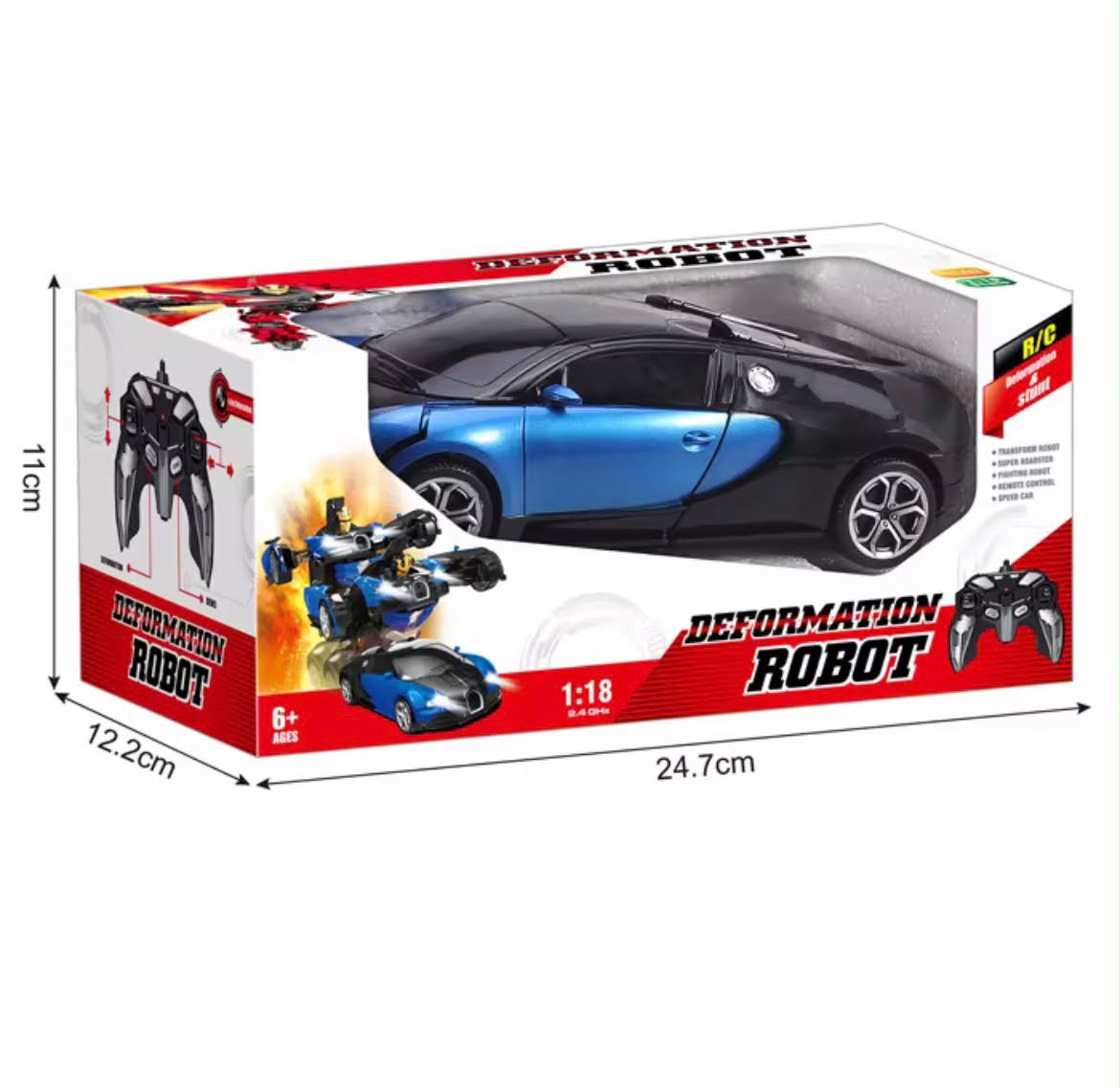 Transformer deportivo 2 en 1  (Carro-Robot)